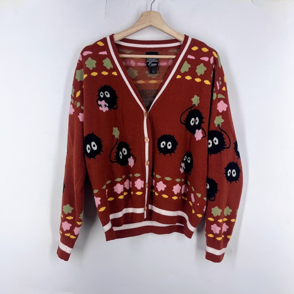 Her Universe Studio Ghibli Spirited Away Soot Sprite Cardigan Rust Orange Large